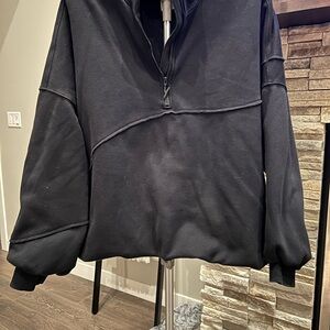 Black Quarter-Zip Pullover